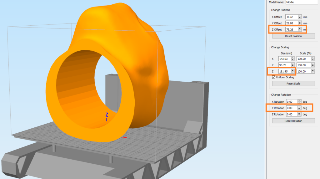 simplify 3d bed off center