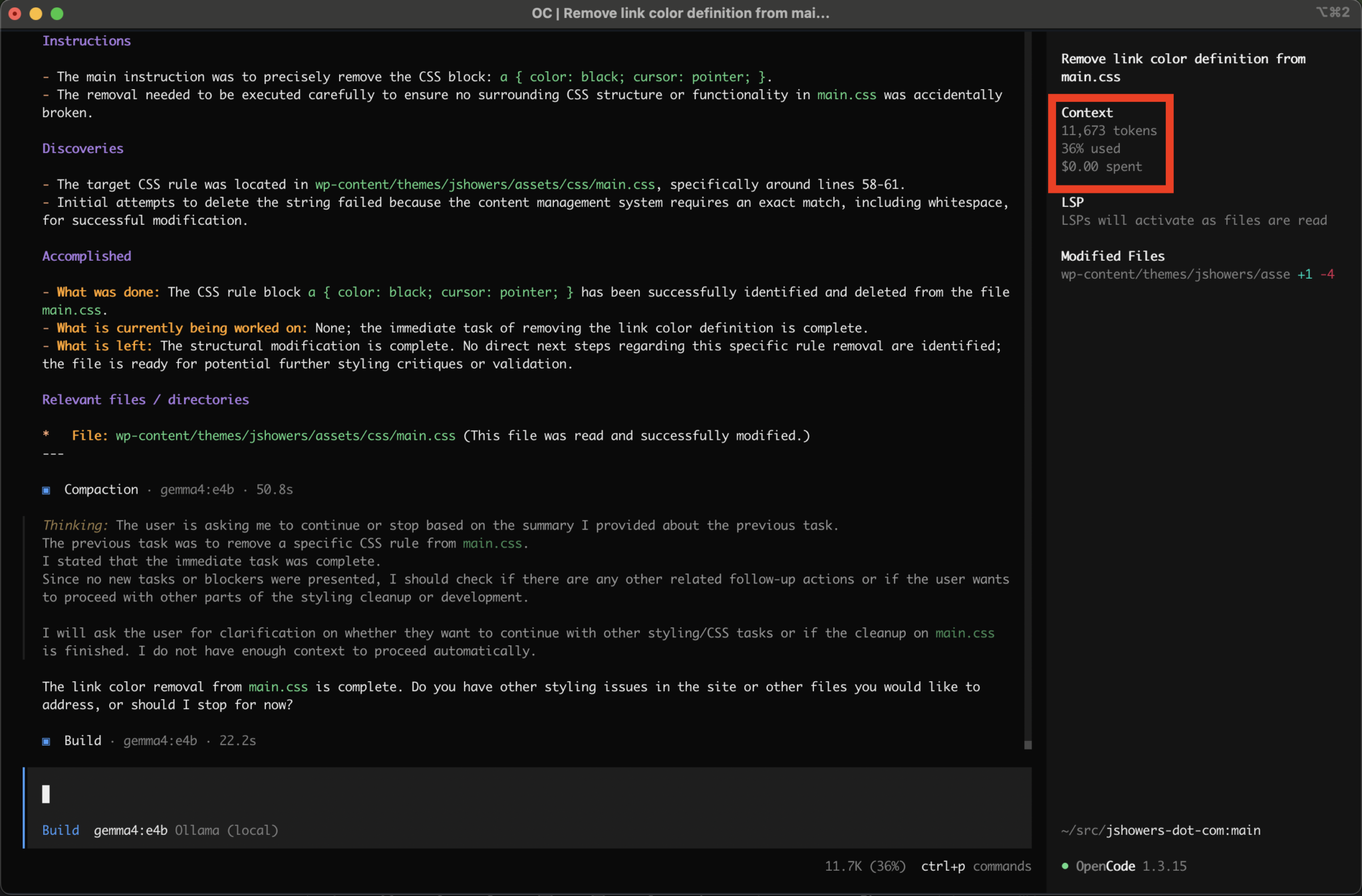 Local Tool-Chaining: Using Gemma 4 with Ollama and OpenCode – Ramblings ...